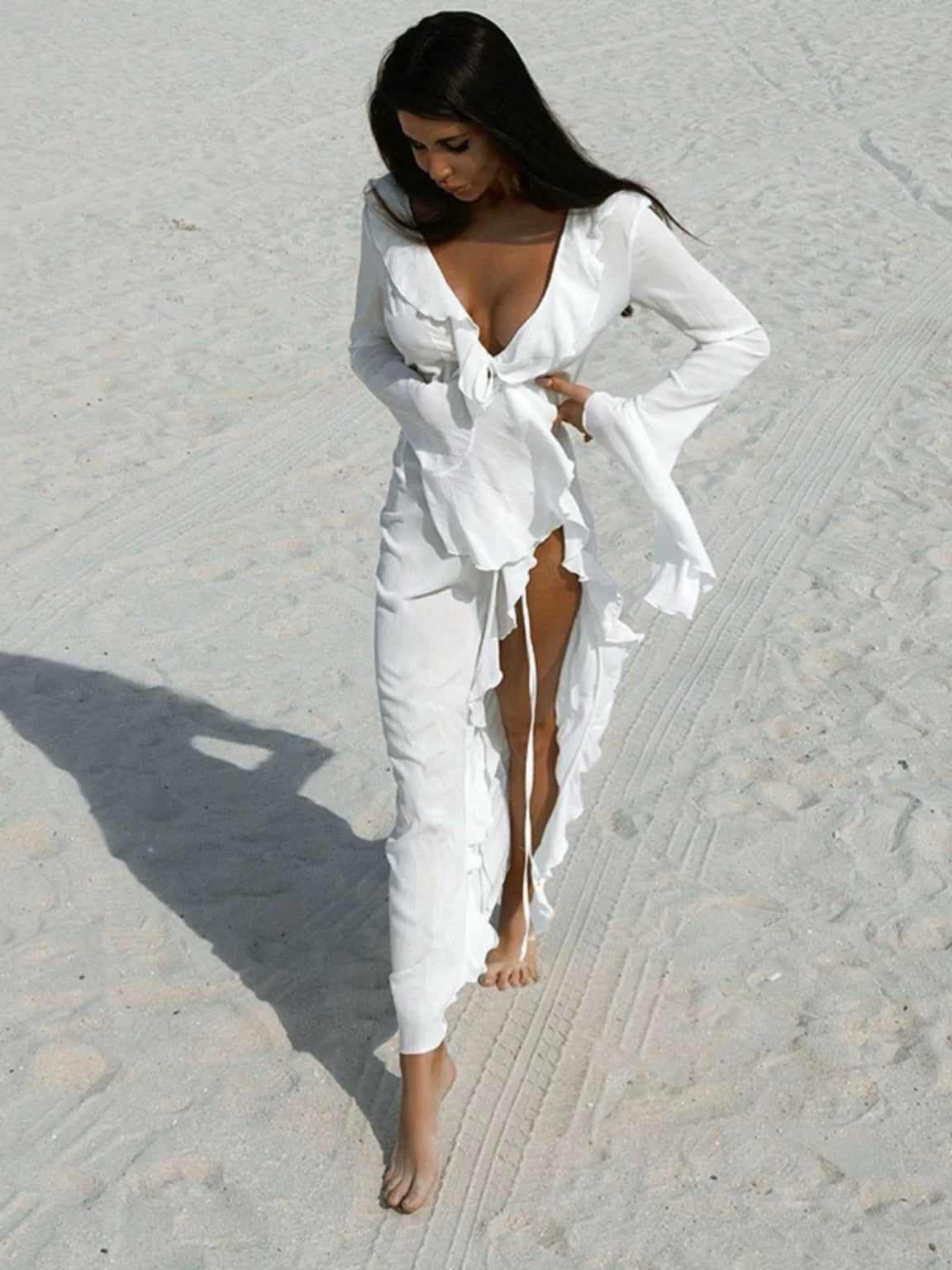 Strandkleid mit Rüschen