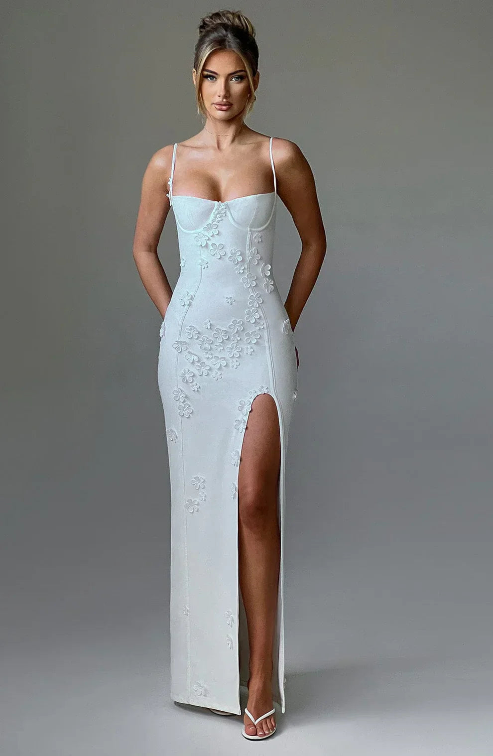 "Mariana" Maxikleid mit Blumen