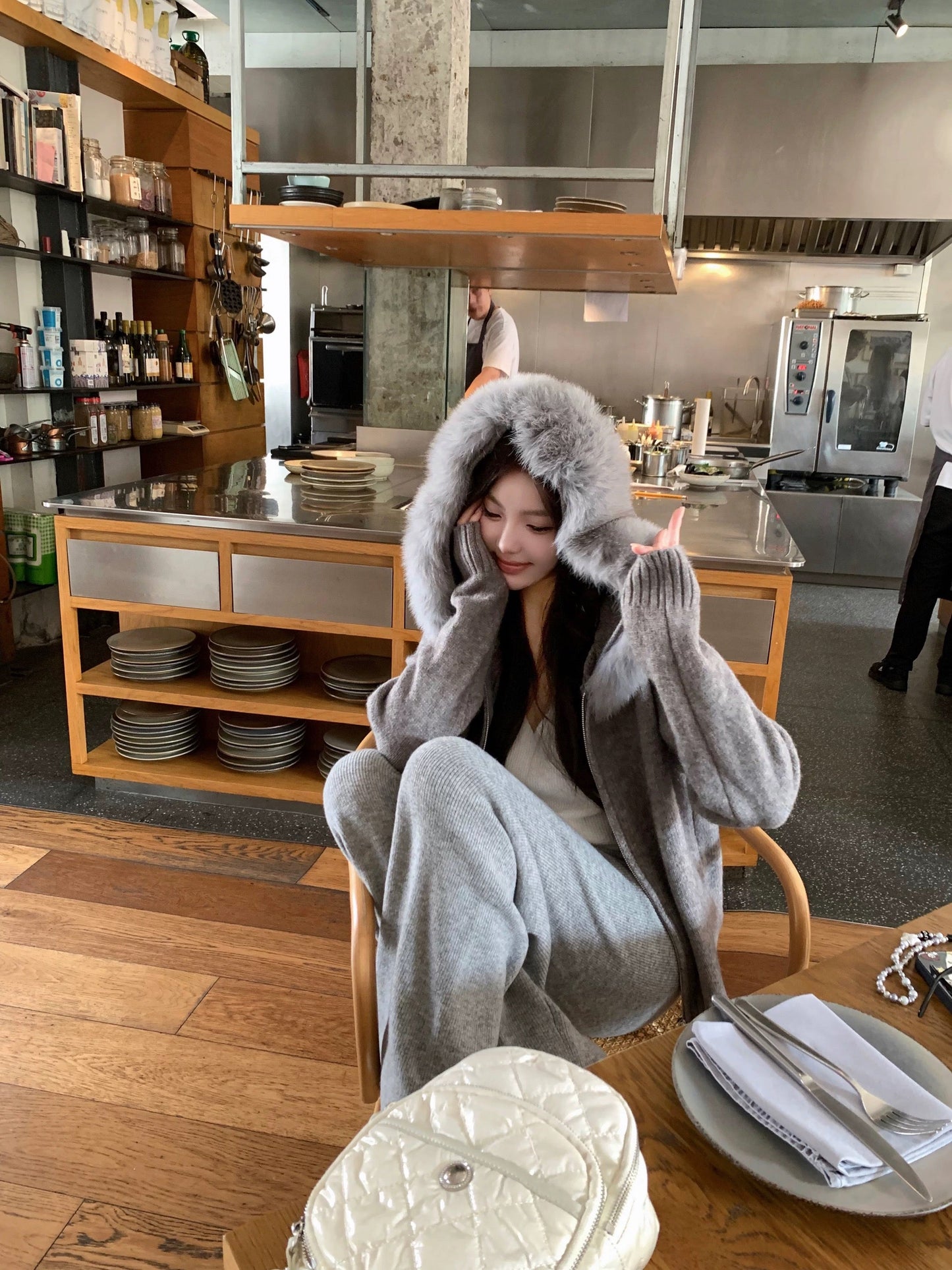 "Emilia" Fur Cardigan