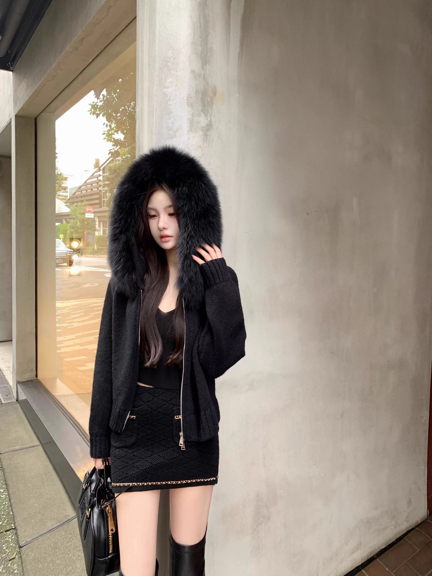 "Emilia" Fur Cardigan