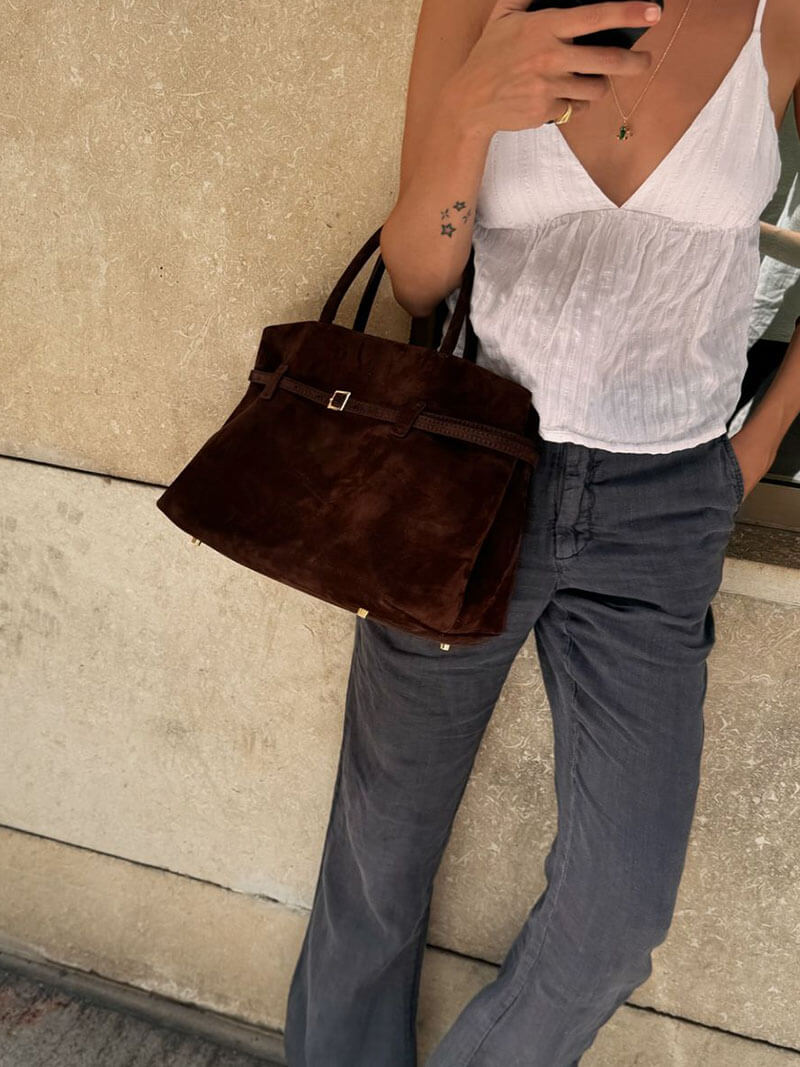 "Serena" Wildleder Handtasche