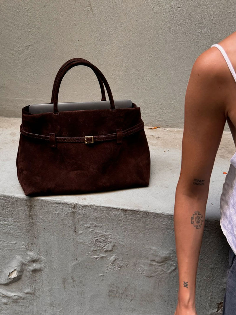 "Serena" Wildleder Handtasche