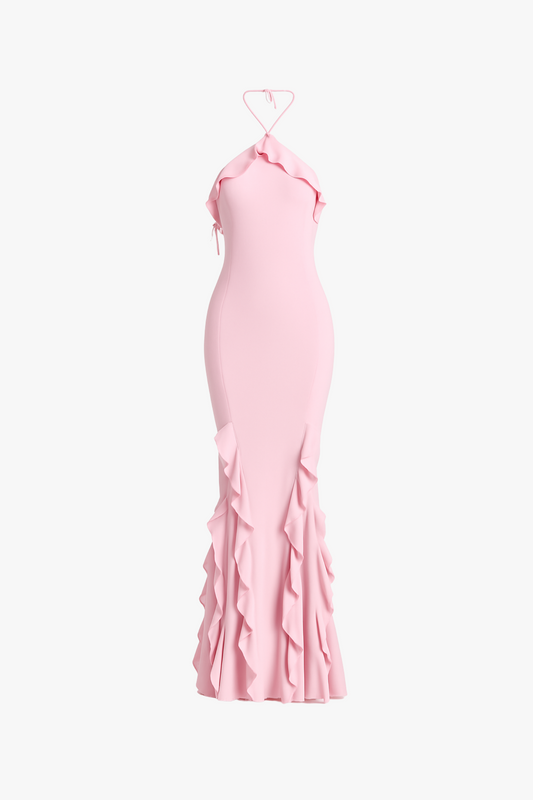 "Rosie" Maxikleid mit Rüschen