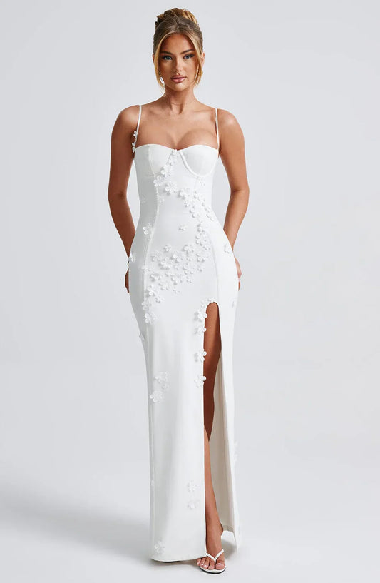 "Mariana" Maxikleid mit Blumen