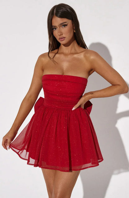 "Bozana" Minikleid mit Schleife