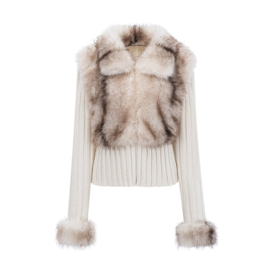"Chiara" Cardigan mit Fell