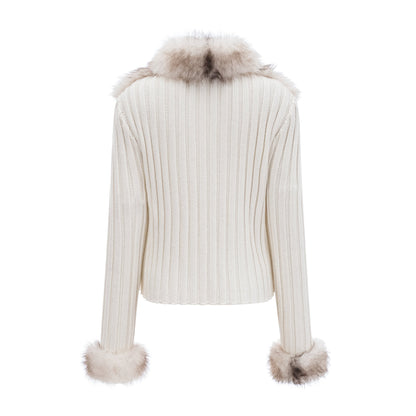 "Chiara" Cardigan mit Fell