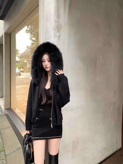 "Emilia" Fur Cardigan