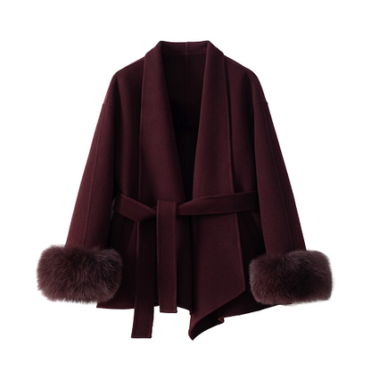 "Kayali" Kurzmantel mit Fell